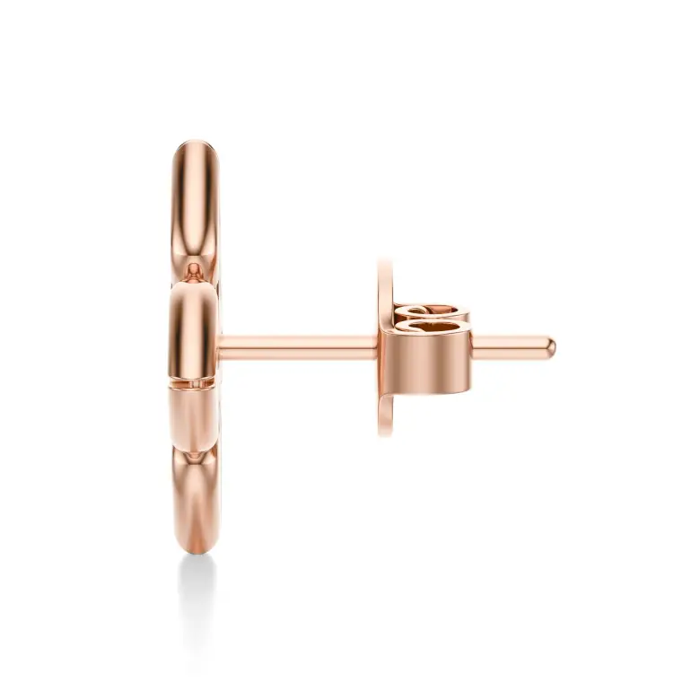 Kolczyki z diamentami różowe złoto AJK_027